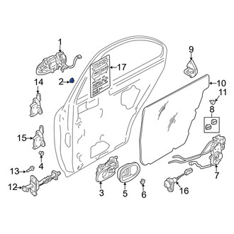 Kia OE - Rear Outer Exterior Door Handle Nut