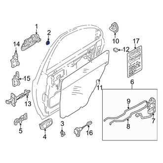 Kia OE - Rear Outer Exterior Door Handle Nut