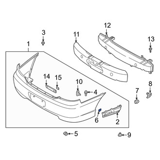 Kia OE - Front Bumper Impact Absorber Nut