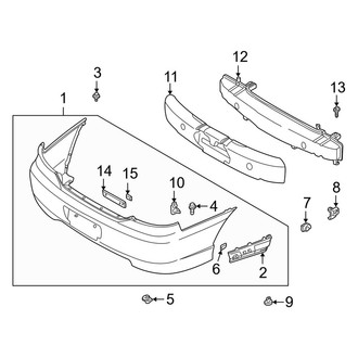 Kia OE - Rear Bumper - Bumper & Components (Base / LS)