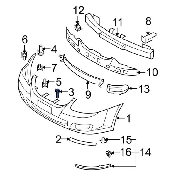 Bumper Cover Bolt