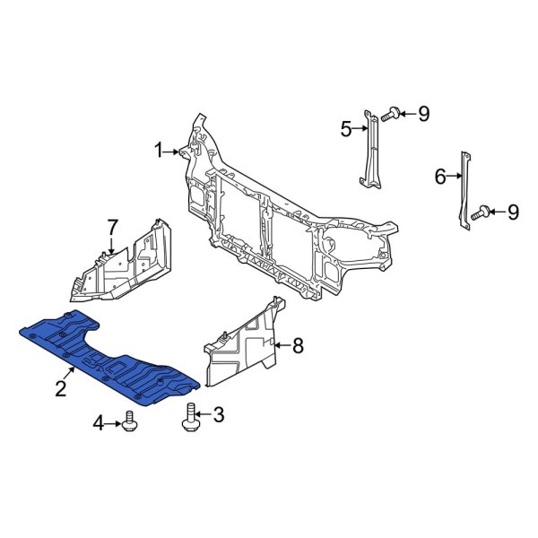 Radiator Support Splash Shield