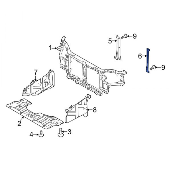 Radiator Support Air Deflector