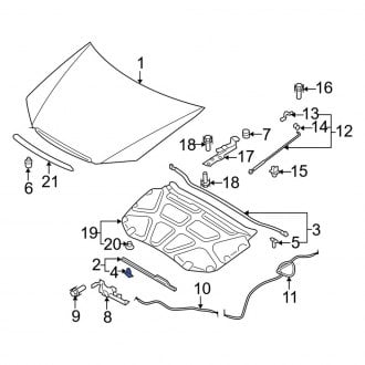 Kia K5 Replacement Hood Hardware — CARiD.com