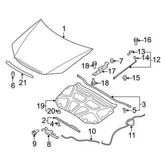 Kia OE - Hood & Components (2.0L)