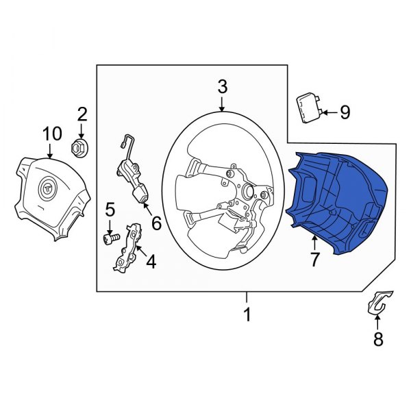 Kia OE 561312F500GW Steering Column Cover
