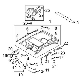 Kia OE - Roof - Interior Trim (With Sunroof), (EX / SX)