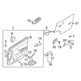 Kia OE - Interior Door Handle Trim Screw