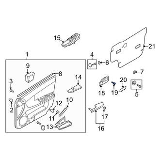 Kia OE - Interior Door Handle Trim Screw