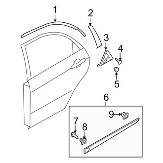 Kia OE - Rear Door - Exterior Trim (2.0L)