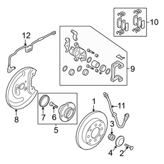 Kia OE - Rear Suspension - Brake Components (Disc Brakes)