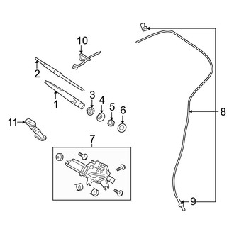Kia OE - Lift Gate - Wiper & Washer Components