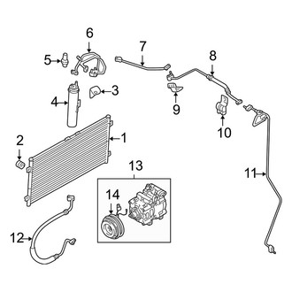 Kia OE - Air Conditioner & Heater - Condenser, Compressor & Lines
