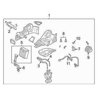 Kia OE - Air Conditioner & Heater - Evaporator & Heater Components (Rear)