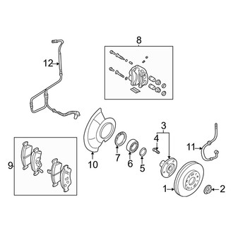 Kia OE - Front Suspension - Brake Components (EX / LX)