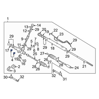 Kia OE - Right Rack and Pinion Mount Bushing