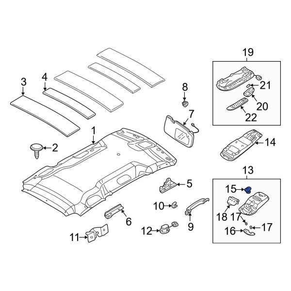 Kia OE 1K53E5142068 Dome Light Switch