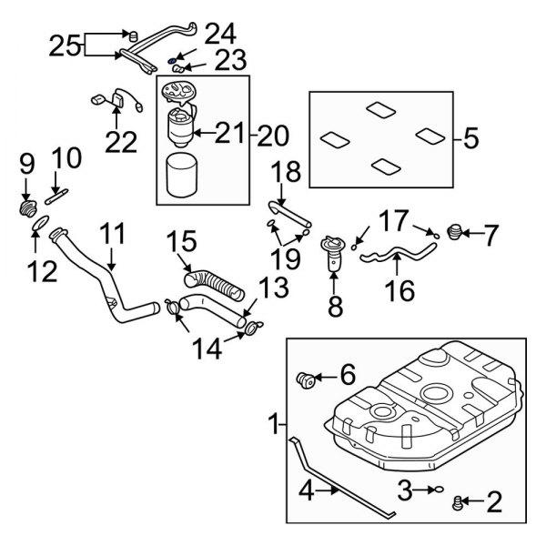 Kia OE 0K01C18212 - Fuel Tank Pressure Sensor