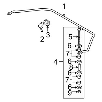 Kia OE - Rear Suspension - Stabilizer Bar & Components