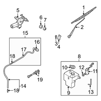 Kia OE - Lift Gate - Wiper & Washer Components (EX / LX)