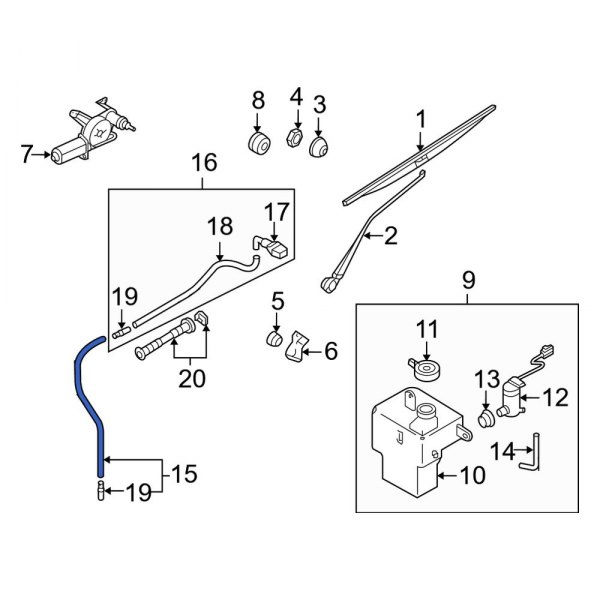 Liftgate Washer Hose