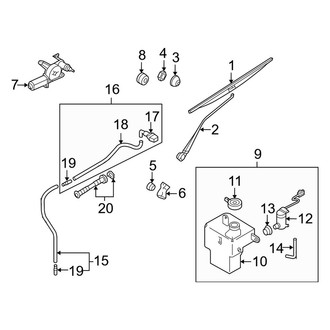 Kia OE - Lift Gate - Wiper & Washer Components