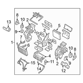 Kia OE - Air Conditioner & Heater - Evaporator & Heater Components (Front)