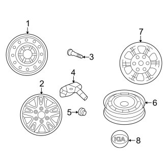 2012 Kia Sedona Replacement Factory Wheels & Rims - CARiD.com