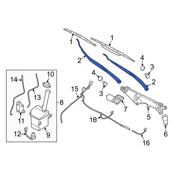 Windshield Wiper Arm