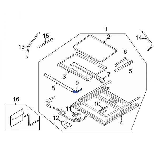 Sunroof Guide Rail