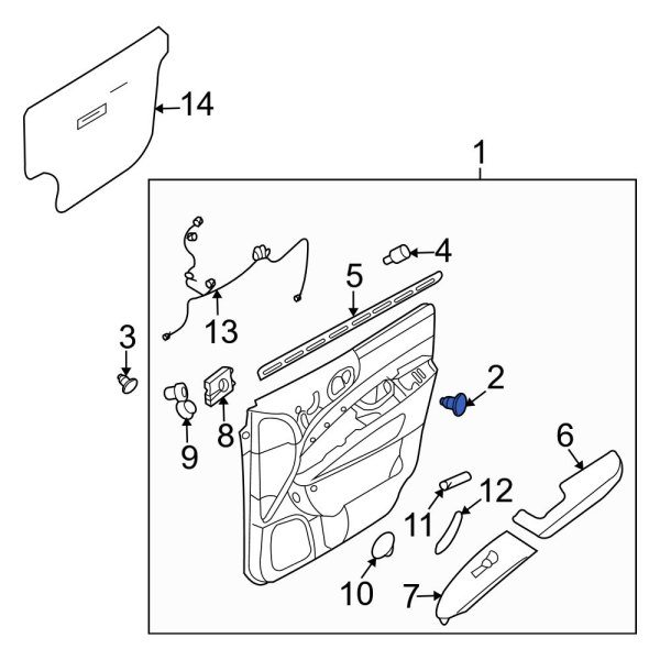 Door Interior Trim Panel Retainer