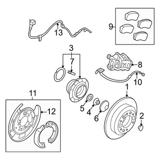 Kia OE - Rear Suspension - Brake Components