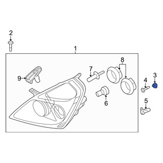Kia OE - Headlight Mounting Nut