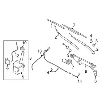 Kia OE - Windshield - Wiper & Washer Components (EX / LX)