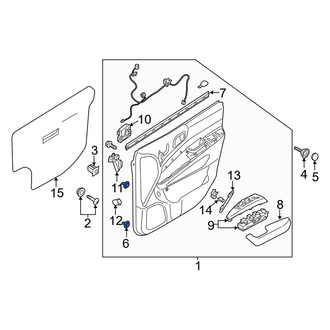 Kia OE - Front Lower Door Interior Trim Panel Retainer