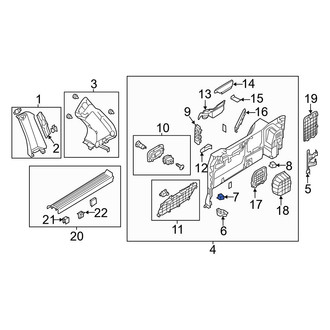 Kia OE - Quarter Panel Trim Panel Nut