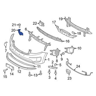 Kia OE - Left Bumper Impact Bar Bracket