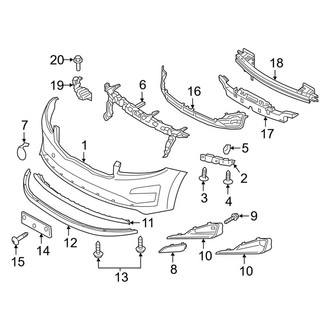 Kia OE - Front Bumper & Grille - Bumper & Components (W/O LED Fog Lamps)