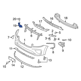 Kia OE - Left Bumper Impact Bar Bracket