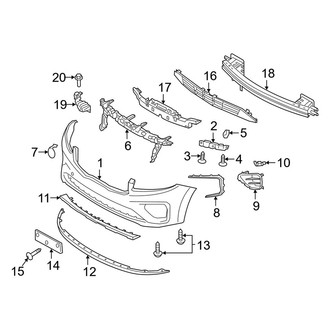 Kia OE - Front Bumper & Grille - Bumper & Components (With LED Fog Lamps)