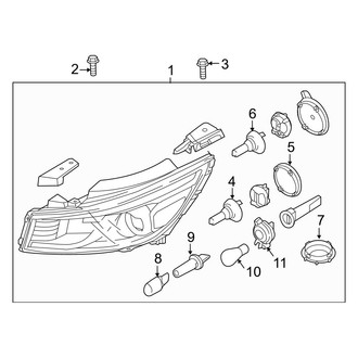 Kia OE - Front Lamps - Headlamp Components (Halogen)