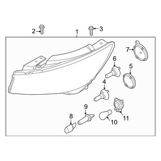 Kia OE - Front Lamps - Headlamp Components (Halogen)