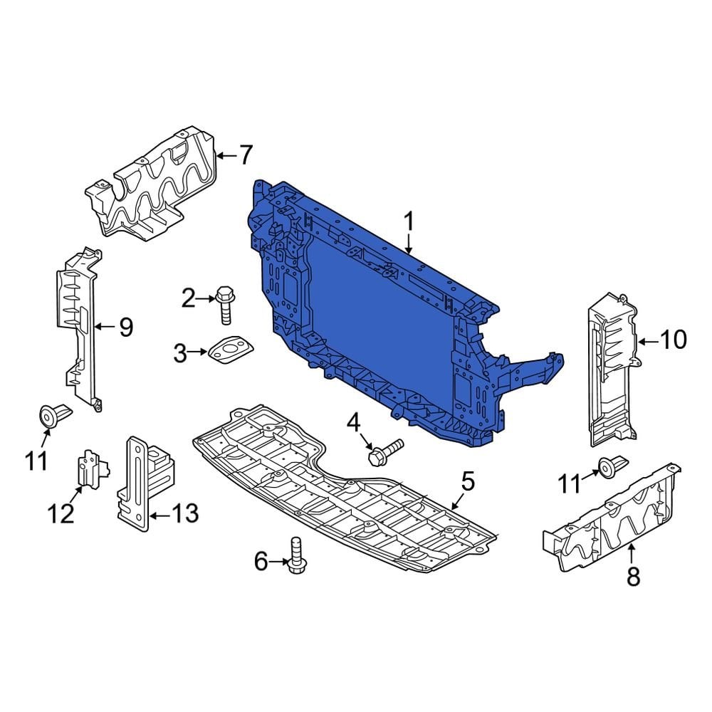 Kia OE 64101A9010 - Front Radiator Support Panel