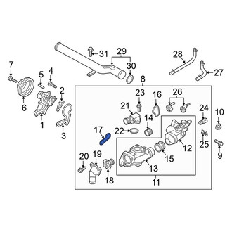 Kia OE - Left Engine Coolant Thermostat Housing Gasket