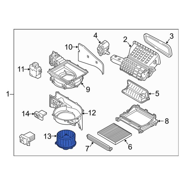 HVAC Blower Motor Assembly