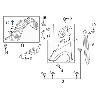 Kia OE - Windshield Molding Rivet