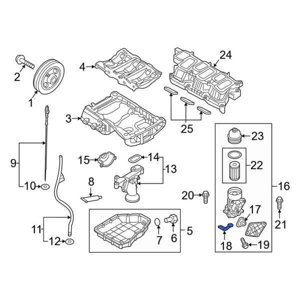 Kia OE 263433CAB1 - Engine Oil Filter Housing Seal