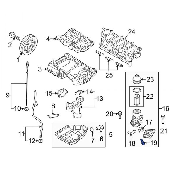 Engine Oil Filter Housing Bolt