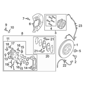 Kia OE - Front Suspension - Brake Components