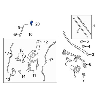 Kia OE - Front Windshield Washer Nozzle